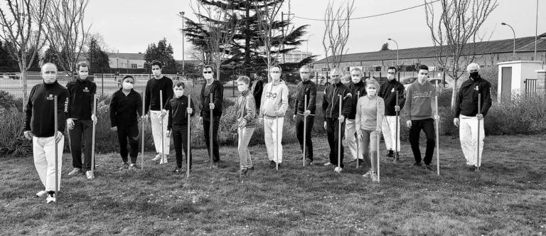 Groupe d'aïkido pendant le confinement